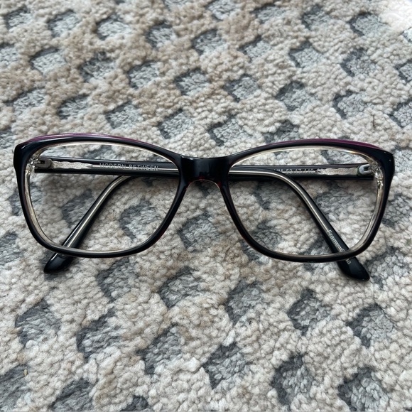 MODERN BETWEEN BLACK Plum 53-17-140 EYEGLASSES Frames Only - Picture 1 of 7